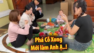 Lê Yến Cùng Các Anh Chị Rủ Nhau Phá Cỗ Đình Công Làm Nhân Ngày Ông Táo..!