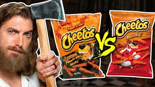 Extreme vs Original Snacks Taste Test (Axe Throwing Game)