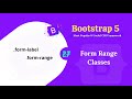 Bootstrap 5 form range class.