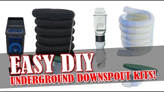 Underground Buried Downspout Pro Kit vs. Easy DIY Kit 10: You Choose