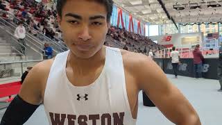 Beantown Winter Classic: Weston's Ben Tavares talks about his 600m race. goals for the season.