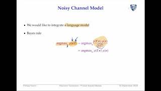 Machine Translation - Lecture 5: Phrase Based Models