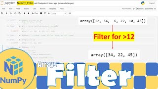 Python NumPy|Filtering a Numpy Array | Python for Beginners | Learnerea