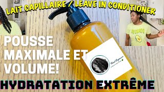 🌿#62. LAIT CAPILLAIRE / LEAVE IN CONDITIONER HYDRATATION, POUSSE MAXIMALE ET VOLUME!! #roodorganics