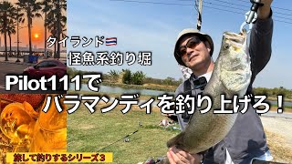 🇹🇭タイの怪魚系釣り堀pilot111でバラマンディを釣り上げろ🎣 【旅して釣りするシリーズ３】