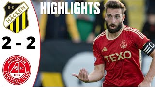 BK Hacken 2-2 Aberdeen | Europe League 2023/24 | Highlights and Goals