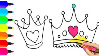 How to draw a Supper Cute Crown Step by step very easy, Draw cute things FOR KIDS