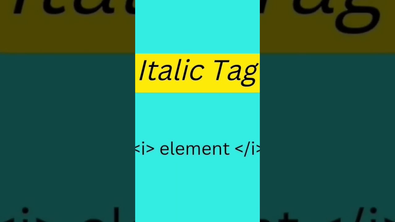 HTML | Bold Italic Underline Tag #shorts - YouTube