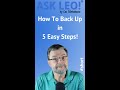 How To Back Up in 5 Easy Steps! - #short