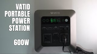 Vatid Portable Power Station. 600W, 712.25Wh