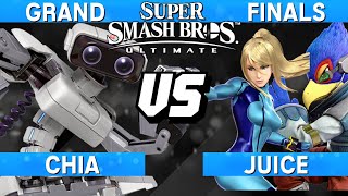 Smash Ultimate Tournament Grand Finals - Chia (ROB) vs Juice (ZSS / Falco) - S@LT 201