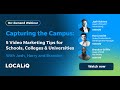 5 Video Marketing Tips for Schools, Colleges & Universities | Capturing the Campus