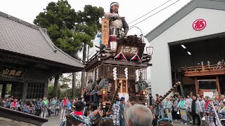 東関戸　山車会館搬入