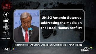 UN is addressing the media on the escalating Israel-Hamas conflict