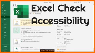 How to Check Accessibility in Excel- Excel Check Accessibility Tutorial