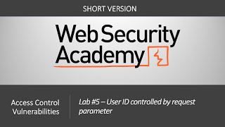 Broken Access Control - Lab #5 URL-based access control can be circumvented | Short Version