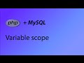 PHP & MySQL Tutorial 17 - Variable scope