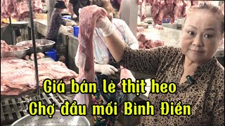 Thứ sáu 14/2/2025 cập nhật giá bán lẻ thịt heo chợ đầu mối Bình Điền