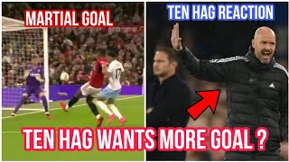 Erik ten hag reaction to martial goal vs crystal palace😱| Manchester united vs crystal palace