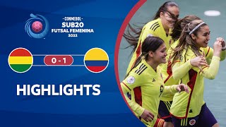 CONMEBOL Sub 20 Futsal FEM 2022 | Bolivia 0-1 Colombia | HIGHLIGHTS