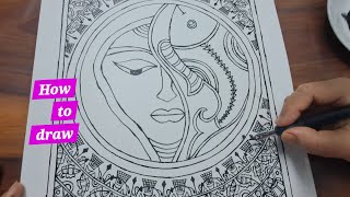 MADHUBANI  GODNA art painting (part-1)/ mithila painting