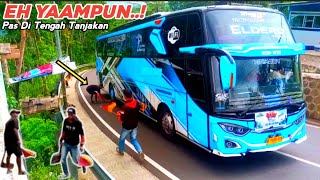 BIKIN JANTUNGAN!! Bus ketenggak lagi di tanjakan brambang||kernet sampai turun