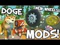 Scrap Mechanic MODS! - CRAZY NEW WHEELS, DOGE & MORE!!! [#1] W/AshDubh | Gameplay |