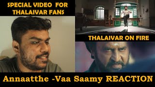 Vaa Saamy Song Lyric Video Thalapathy fan Reaction | Annaatthe 😍🔥🔥Thalaivar on fire