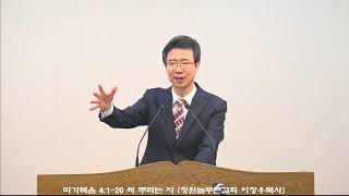 마가복음 4:1~20 씨 뿌리는 자 (창원늘푸른교회 이장우목사)