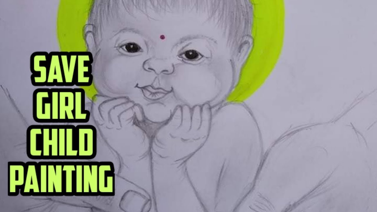 How To Draw SAVE GIRL CHILD / BETI BACHAO BETI PADHAO Poster Drawing ...