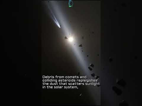 Comet and asteroid debris create zodiacal lights #shorts