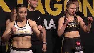 Lucia Szabová vs. Christina Netza - Weigh-in Face-Off - (Oktagon 22) - /r/WMMA