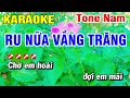 Karaoke Ru Nửa Vầng Trăng Nhạc Sống Tone Nam | Hoài Phong Organ