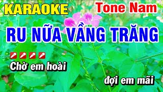 Karaoke Ru Nửa Vầng Trăng Nhạc Sống Tone Nam | Hoài Phong Organ