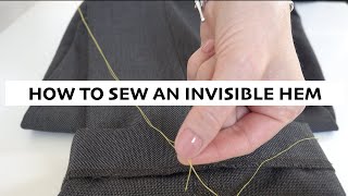 HOW TO FIX DRESS PANTS HEM | Blind Stitch | Invisible Hemming Trousers - Repair Hem by Hand