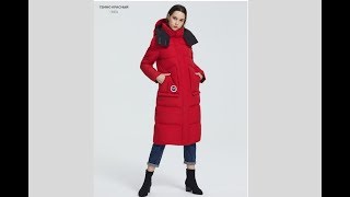 Качественная теплая зимняя женская куртка пуховик из Китая с Aliexpress