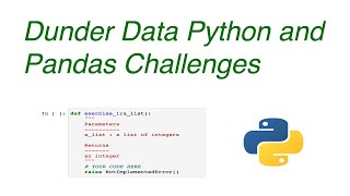Dunder Data Python and Pandas Challenges