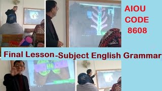 Final Lesson ( English Grammar ) - AIOU Code- 8608