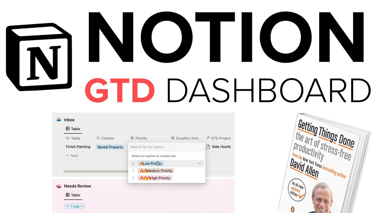 Notion GTD Tutorial: Creating A GTD Dashboard In Notion! (Free GTD ...