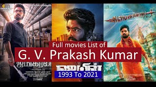 G. V. Prakash Kumar Full Movies List | All Movies of G. V. Prakash Kumar
