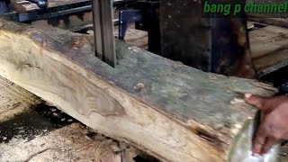 penggergajian kayu jati bahan baku kusen 7*14 indonesia teak wood sawing