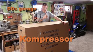 Ny kompressor 5.5hk 200 L 400v. Till DDs garage