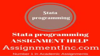 Stata programming Assignment Help