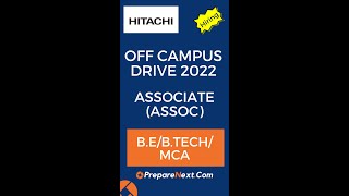 Associate (ASSOC) | Hitachi Off Campus Drive 2022 | Hyderabad/Pune/Bangalore