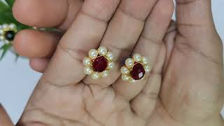 महाराष्ट्रीयन मोत्यांची कुडी | Maharashtrian Kudi l Pearl Wire Wrapped Stud Earring