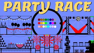 24 Marble Race EP. 40: Party Race (by Algodoo)