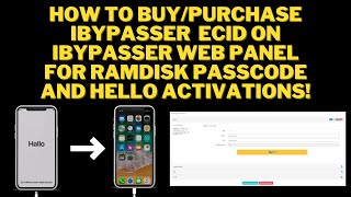 how to buy/purchase ibypasser  ecid on ibypasser web panel for ramdisk passcode and hello activation