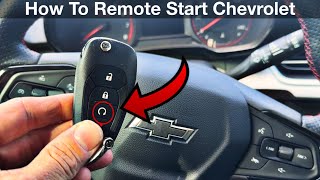 2024 Chevy Trax - How to use remote start feature on a Chevrolet Trax 2025