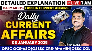 8th Jan Current Affairs 2025 | Current Affairs Today For OPSC OCS-ASO, OSSSC CRE-RI-AMIN, OSSC CGL