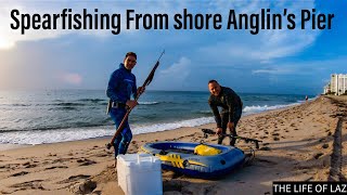 Spearfishing From Shore Anglin's Pier Fort Lauderdale!!!